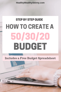 50/30/20 Budget Rule - Free Budget Spreadsheet - Healthy Wealthy Skinny